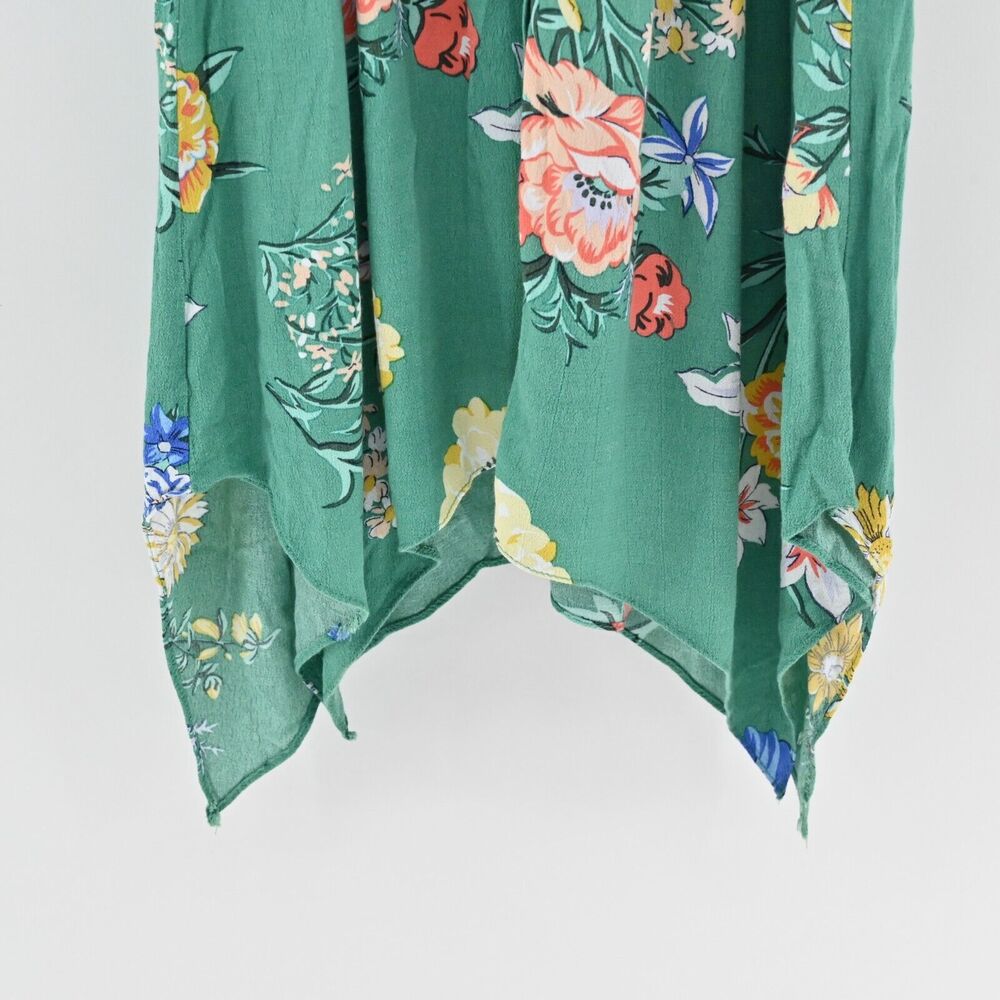 ANTHROPOLOGIE Dress Size 2 Maeve Rory Green Floral Sleeveless‎ Button Front Midi - Picture 4 of 12
